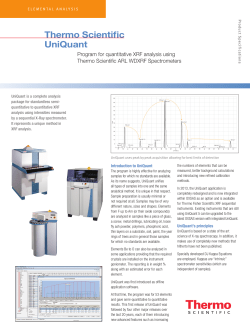 UniQuant - Program for quantitative XRF