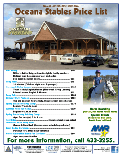 Oceana Stables Price List - NAS Oceana / Dam Neck MWR