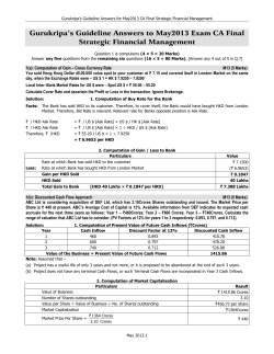 Gurukripa`s Guideline Answers to May2013