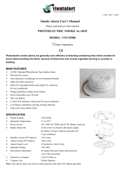 Smoke Alarm User`s Manual