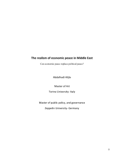 The realism of economic peace in Middle East