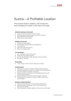 Factsheet: Key Facts of Austria  - ABA
