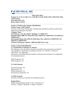 SDS - Ted Pella, Inc.