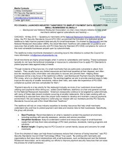PCI Small Merchant Taskforce - PCI Security Standards Council