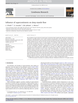 Influence of supercontinents on deep mantle ow