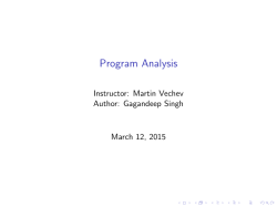 Program Analysis