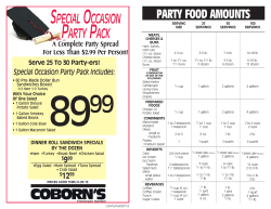 Special Occasion Party Pack Includes
