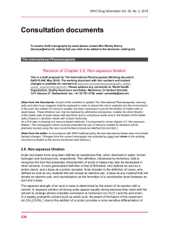 Consultation documents - World Health Organization