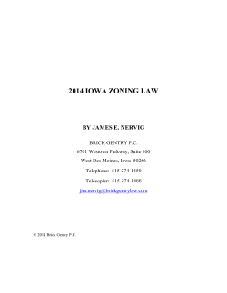 The 2014 Iowa Zoning Law
