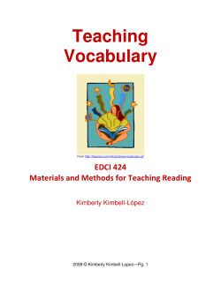 Teaching Vocabulary - Louisiana Tech University