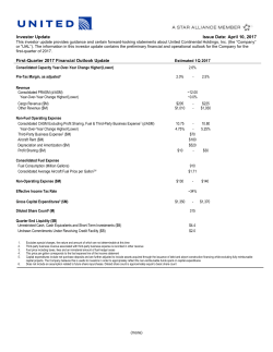 04/10/2017 United Continental Holdings Investor Update