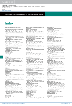 Cambridge International AS and A Level Literature