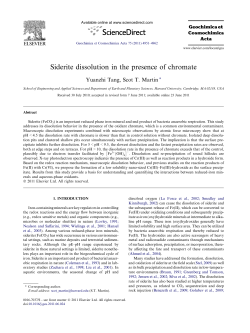 Siderite dissolution in the presence of chromate