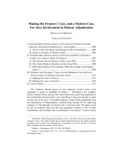 Making the Framers` Case, and a Modern Case, For Jury