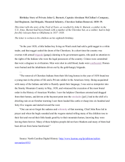 Indian Removal Analysis Documents