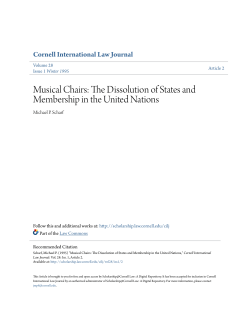 The Dissolution of States and Membership in the United Nations