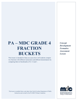 PA-MDC Grade 4 MATH Fraction Buckets