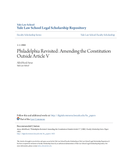 Philadelphia Revisited: Amending the Constitution Outside Article V