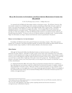 Rule 18: Citation To The Internet