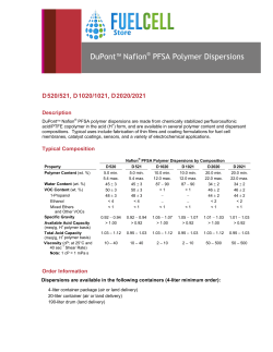 Nafion&reg; Dispersions