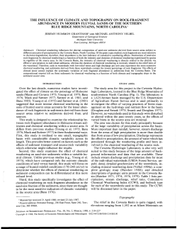the influence of climate and topography on rock