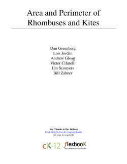 Area and Perimeter of Rhombuses and Kites