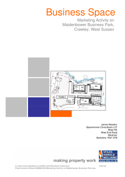Marketing Activity on Maidenbower Business Park