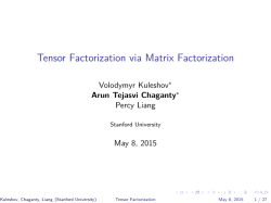 Tensor Factorization via Matrix Factorization