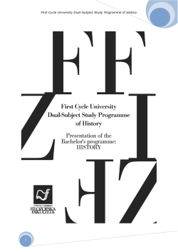 First Cycle University Dual-Subject Study Programme of History