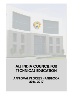 Approval Process Hand Book 2016-2017