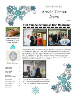 Arnold Center News - Arnold Center, Inc.