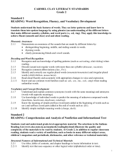 Academic Standards-English/Language Arts Grade 2