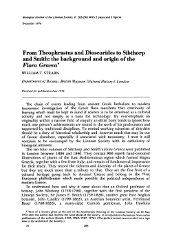 From Theophrastus and Dioscorides to Sibthorp