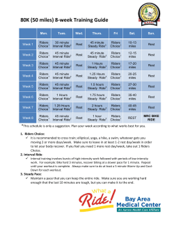 80K (50 miles) 8-week Training Guide
