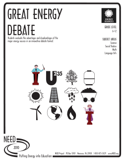 GREAT ENERGY DEBATE - This area is password protected