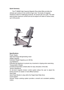 Quick Summary The FT-6806R High-Capacity Magnetic Recumbent