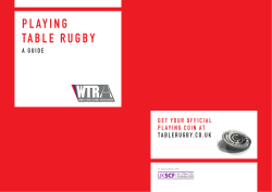 PLAYING TABLE RUGBY