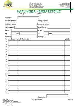 Quotatio Order delivery adress: company name: name (attn): street