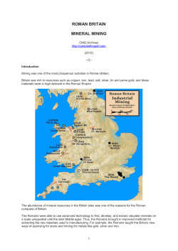 ROMAN BRITAIN MINERAL MINING