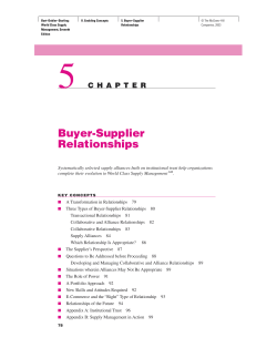 Buyer-Supplier Relationships - McGraw Hill Higher Education