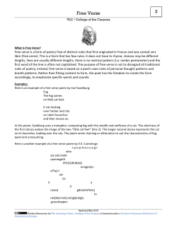 Free Verse 3 - College of the Canyons