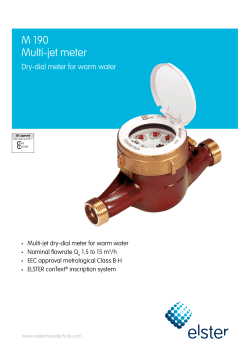 M 190 Multi-jet meter - Elster Water Metering BV