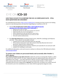 ICD-10: Less than 30 days to go - Providers