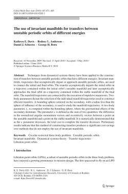 The use of invariant manifolds for transfers between unstable