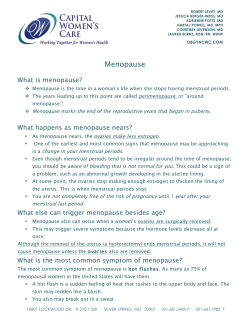 Menopause - ObGynCWC