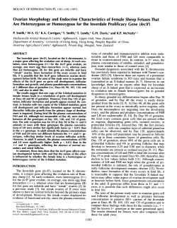 Ovarian Morphology and Endocrine Characteristics of Female