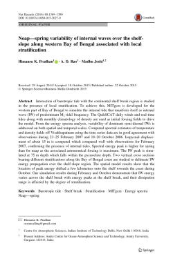 Neap&mdash;spring variability of internal waves over the shelf
