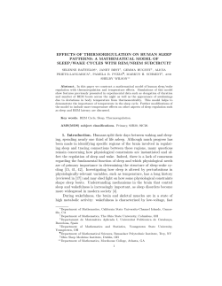EFFECTS OF THERMOREGULATION ON HUMAN SLEEP