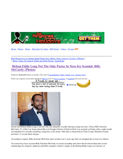 Bishop Eddie Long Not The Only Pastor In Teen Sex Scandal_ Billy