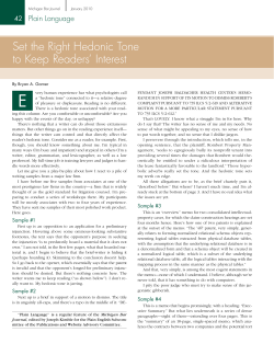 Set the Right Hedonic Tone to Keep Readers` Interest